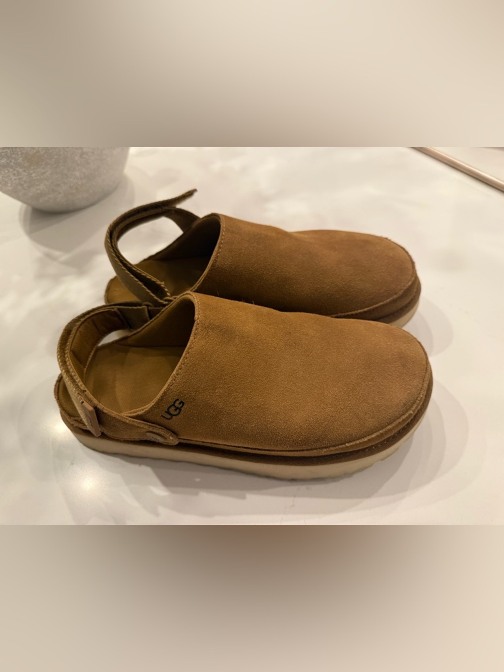 UGG Chestnut Suede Slip-On Mule